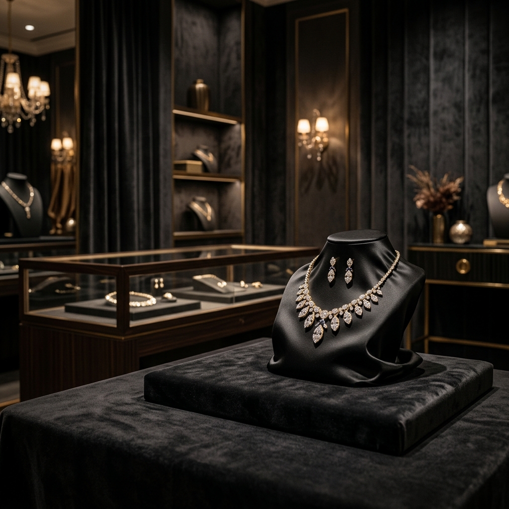 Dark Luxury Jewelry Store Background
